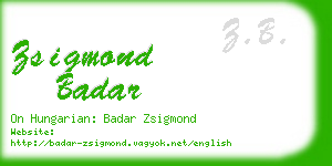 zsigmond badar business card